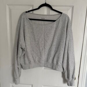 Hollister - Gray Wide Neck/Off Shoulder Sweatshirt